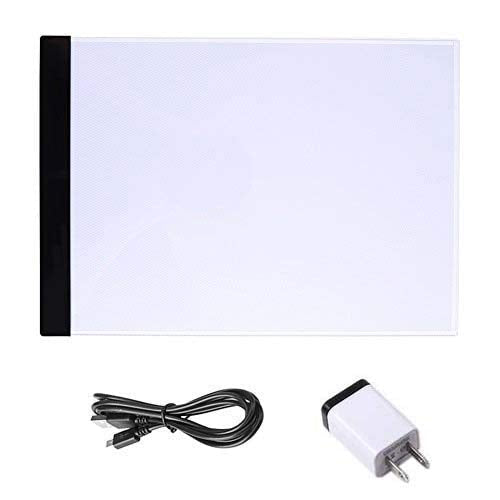 Yosoo A4 Tracing LED Light Box, Portable Thin Artist Tracer Light Pad Art Stencil Drawing Board Light Box Copy Tracing Table Pad for Drawing Sketching Animation Art Craft