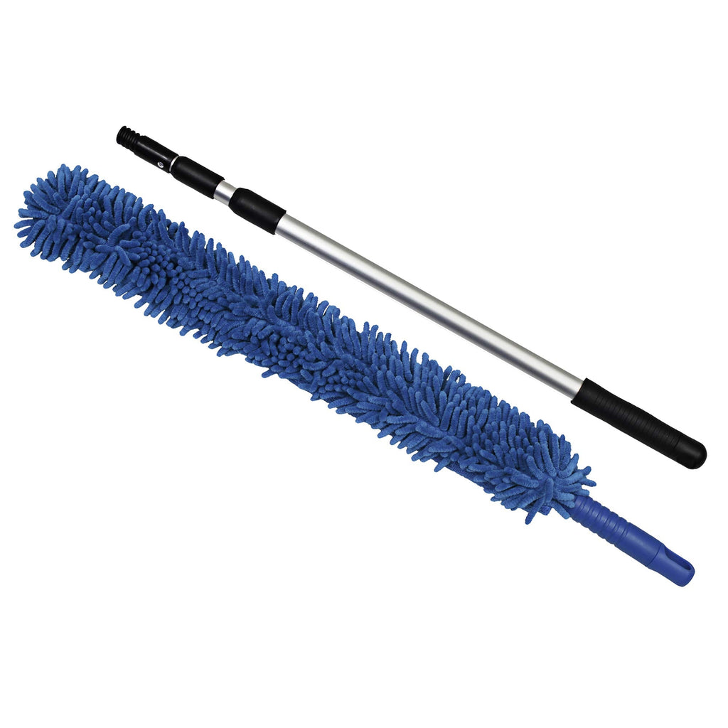 CleanAide® Handheld Microfiber Flex Duster with Adjustable Telescopic Reach Pole