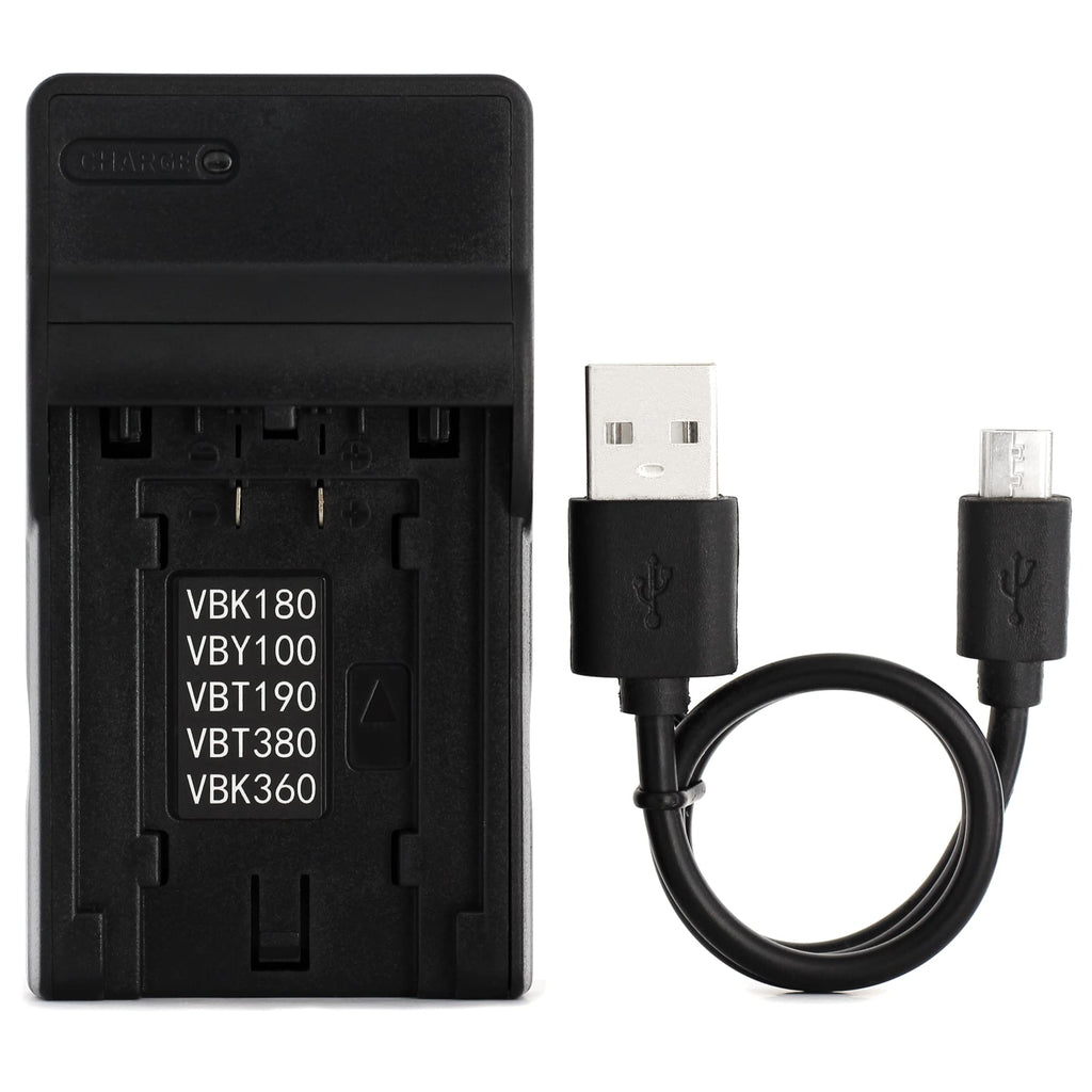VW-VBY100 USB Charger for Panasonic HC-V110, HC-V110GK, HC-V110K, HC-V110P, HC-V110P-K, HC-V130K, HC-V201 Camera and More