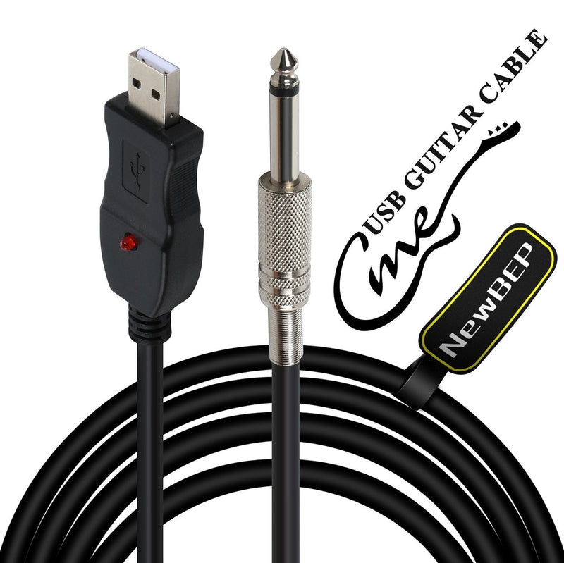 [AUSTRALIA] - USB Guitar Cable,Guitar Bass to PC USB Recording Cable Adapter Converter Connection Interface, USB to 6.5mm Jack Computer Recording Cable (USB Guitar Cable) 