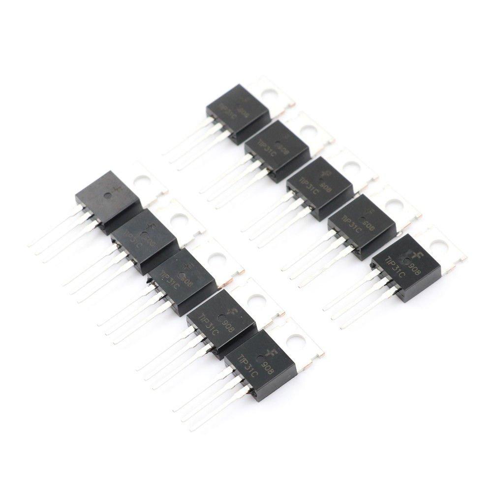 TIP31C NPN Silicon Power Transistors 3A 100V TO220 Package 5 Pack