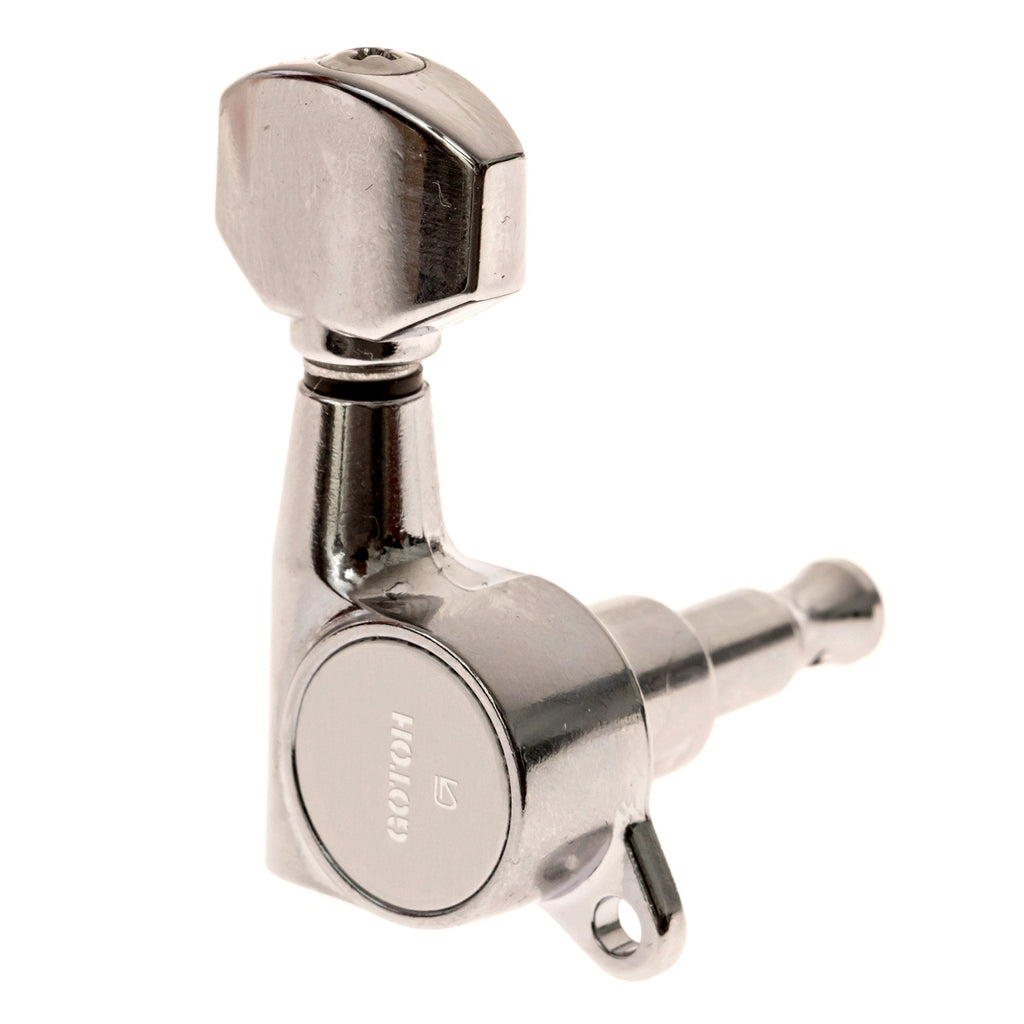Gotoh SG381 - 07 Schaller Style Knob Chrome Tuners (6 in a line) - Includes Bushings & Screws -