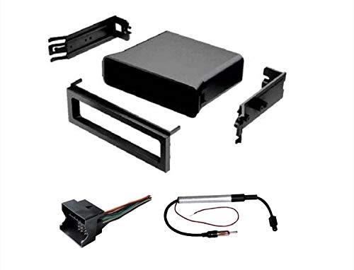 ASC Audio Car Stereo Dash Pocket Kit, Wire Harness, and Antenna Adapter for Installing a Single Din Radio for Select VW Volkswagen- See Compatible Vehicles and info Below