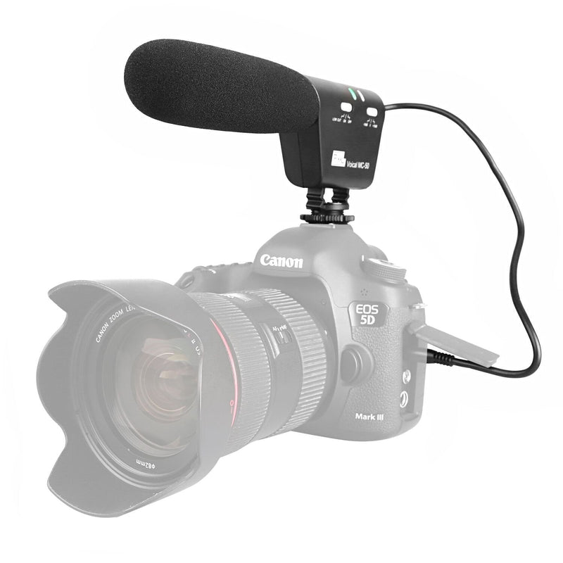 Pixel MC-50 High Sensitivity Photography Interview Shotgun MIC Microphone for Nikon Canon DSLR Camera DV Camcorder (Need 3.5mm Interface)
