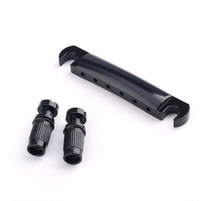 Musiclily ABR-1 Style Tune-o-matic Stop Tailpiece for Les Paul Style Guitar Replacement, Black