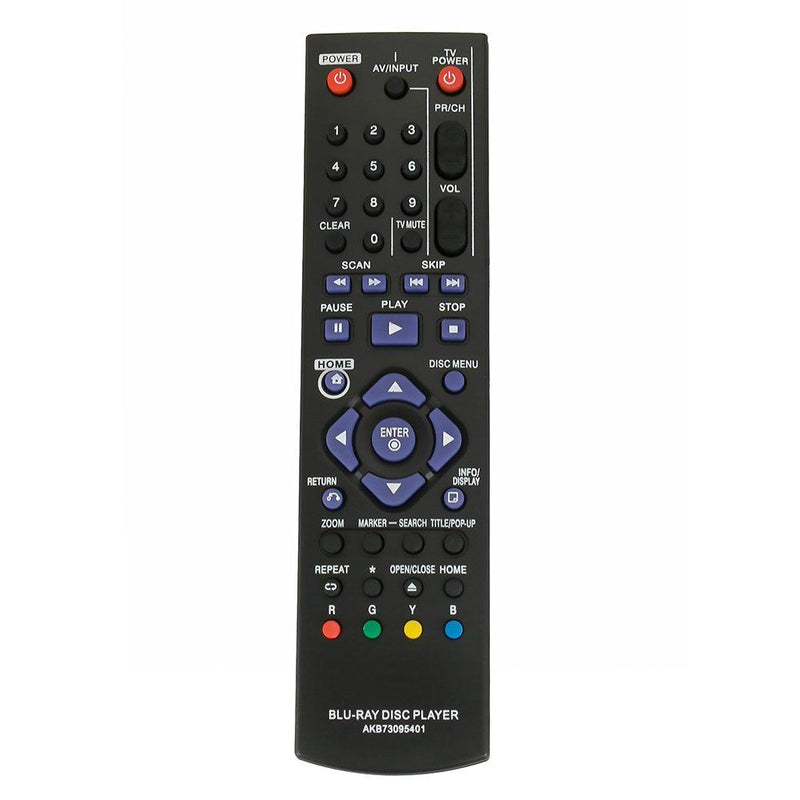 AKB73095401 Replaced Remote Control Applicable for LG BD611 BD555 BD550 BD620C BD630C BD640C Blu-ray Disc DVD Player