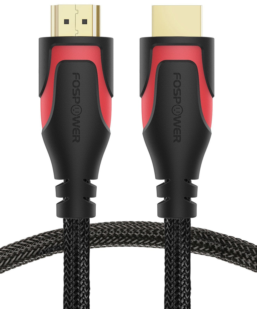 HDMI Cable - 1FT, FosPower 4K Latest Standard 2.0 HDMI Ready [Nylon Braided Cord] - Ultra High Speed 18Gbps - Supports 4K 2160p HDR UHD 3D HDR 1080p Ultra HD (24K Gold Plated Connector)