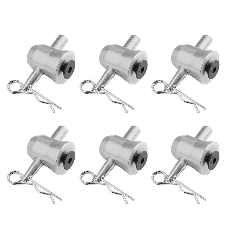 OTTFF 6Pack Aluminum Half Conical Coupler with Clips Pins for Stage Truss Trusses Bed Plate Fit F34 F33
