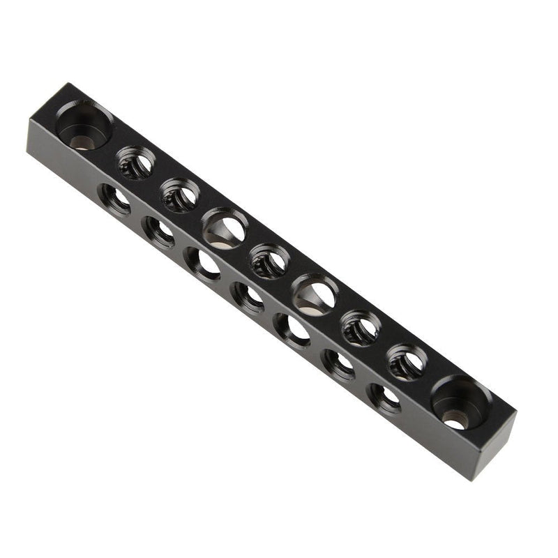 CAMVATE Cheese Bar with 1/4" Screw Holes for Monitor Mount Extend DIY Accessories (M4 Screw Hole,75mm Center Distance) - 1421 Black