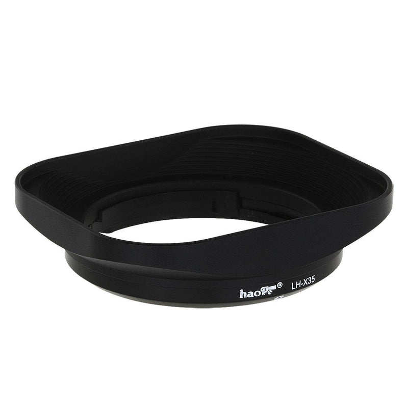 Haoge LH-X35 Bayonet Square Metal Lens Hood for Fujifilm Fuji Fujinon XF35mmF2 XF 35mm f/2 R WR and XF23mmF2 XF 23mm f2 R WR Lens on X-Pro3 X-Pro2 X-T4 X-T3 X-T30 X-T20 Replace LH-XF35-2