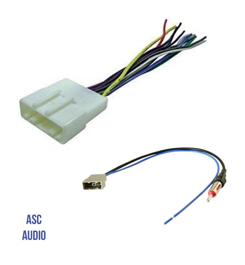 ASC Audio Car Stereo Radio Wire Harness and Antenna Adapter to Aftermarket Radio for some Infiniti Nissan Subaru etc.- listed below