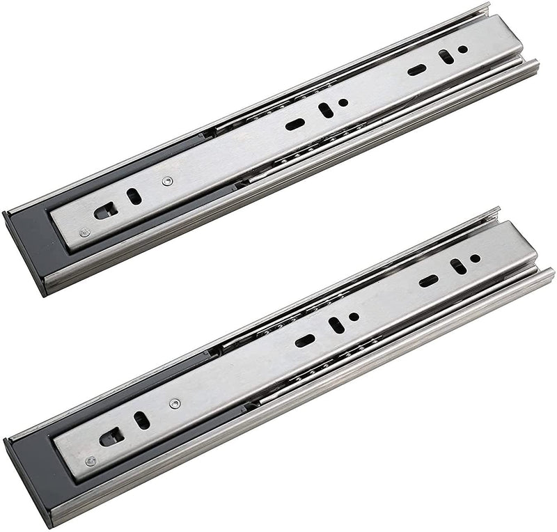 UHPPOTE Soft Close Ball Bearing Spring Damp Drawer Orbit Slide Runners 3 Section Glide - 10inches 10"/25cm