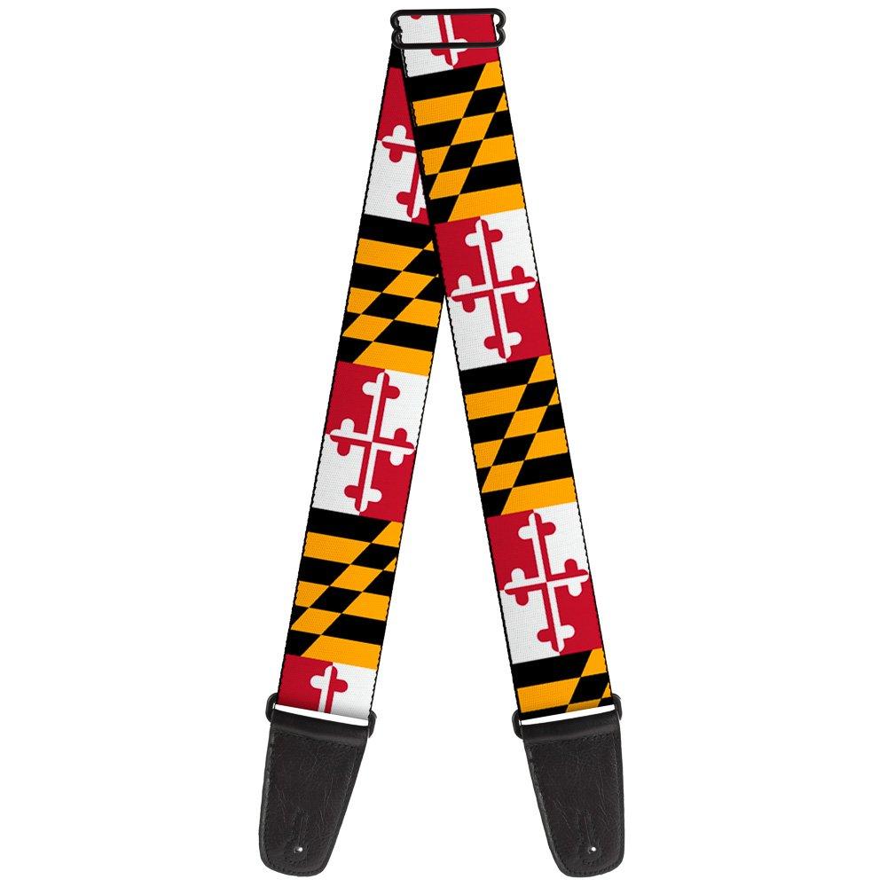 Guitar Strap Maryland Flags 2 Inches Wide
