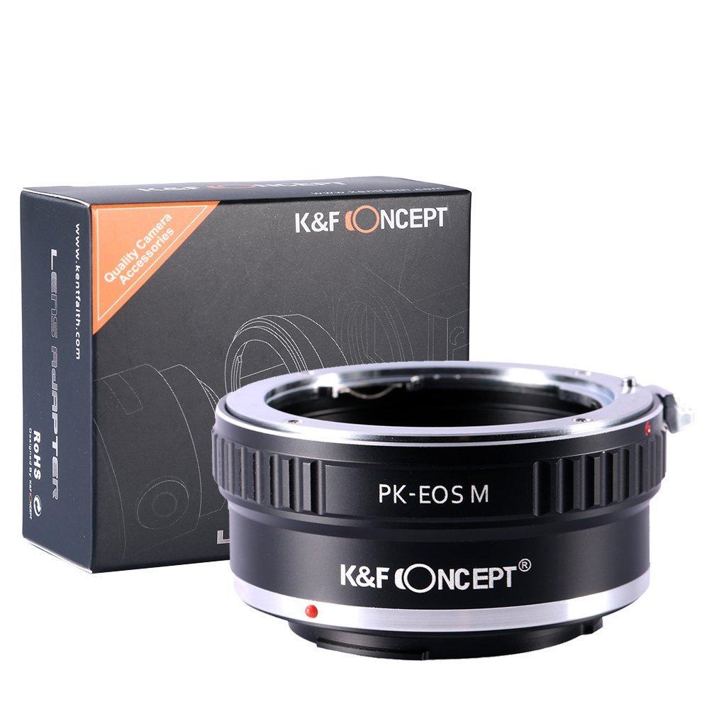 K&F Concept PK-EOS M Mount Lens Adaper for Pentax K PK Mount Lens to Canon Micro Single EOS M EF-M Camera