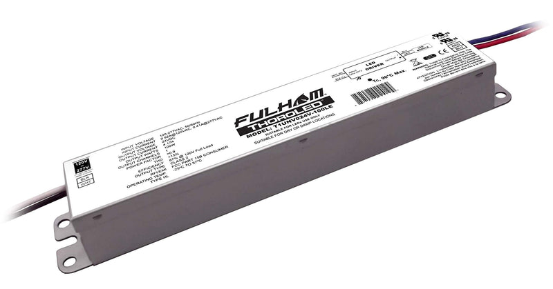 Fulham Lighting T1UNV024V-100LE ThoroLED Single-Channel Universal Input Lighting Ballast, 24V