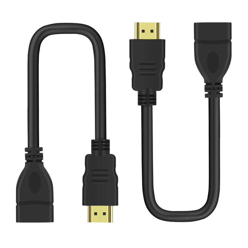 LANMU HDMI Extension Cable 1FT, High Speed Male to Female Short HDMI Extender Compatible with Roku TV Stick, Chromecast, Laptop, PS4, HDTV (2 Pack) Original