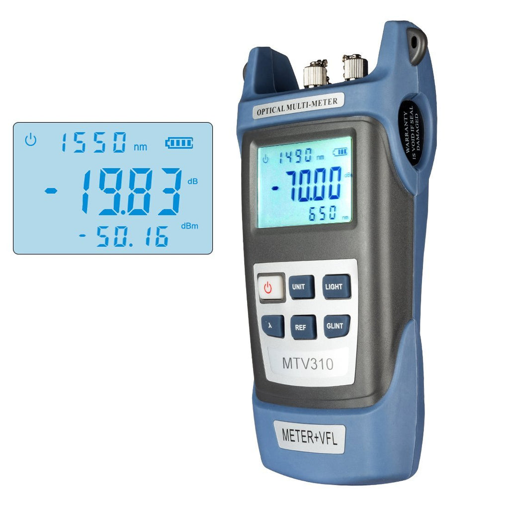 uxcell Fiber Optical Power Meter with Light Source SC FC ST Connector Optic Test Equipment for CCTV Communication Engineering -70dBm to 3dBm