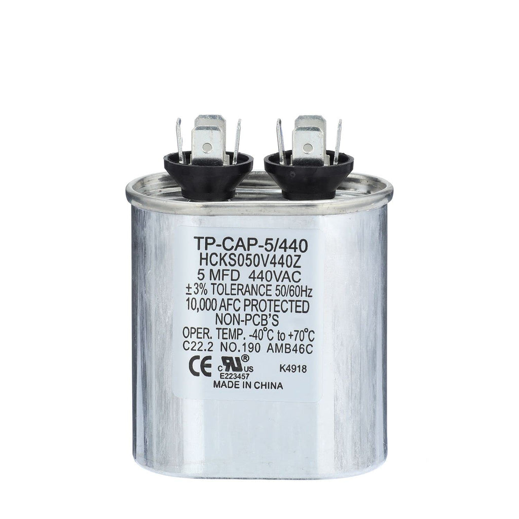 TradePro 5 MFD Oval Capacitor 370/440 Volt Oval Replacement