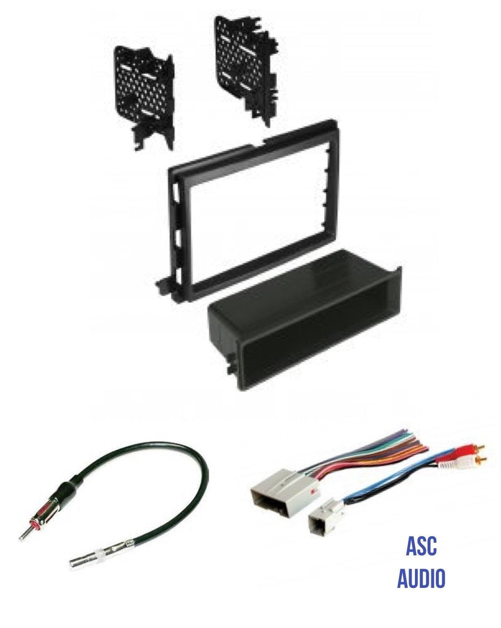 ASC Audio Car Stereo Radio Install Dash Kit, Wire Harness, and Antenna Adapter to Install an Aftermarket Radio for some Ford Lincoln Mercury Vehicles