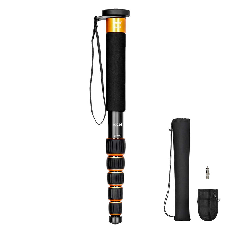 [AUSTRALIA] - koolehaoda 6-Section Monopod Compact Portable Photography Aluminum Alloy Unipod Stick (K-266 Orange) 