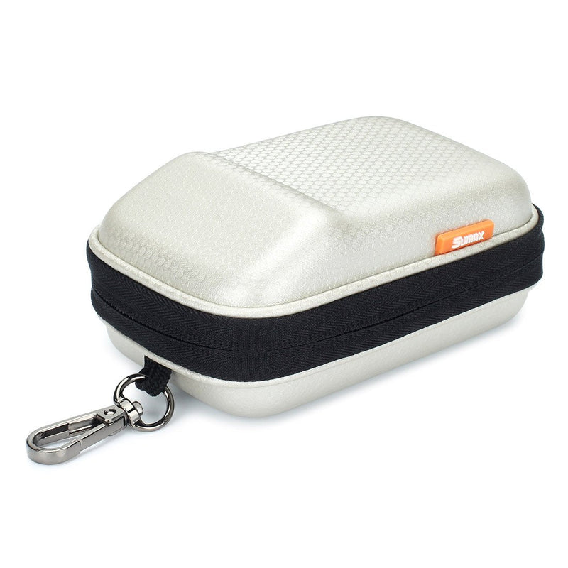 Hard EVA Shock Resistant Compact Digital Camera Case Carrying Protective for Canon PowerShot SX730 HS G9 X Nikon COOLPIX S33 Panasonic LUMIX DC GX850 ZS70 Sony Cyber-Shot HX90 Olympus TG-5, Off-White White