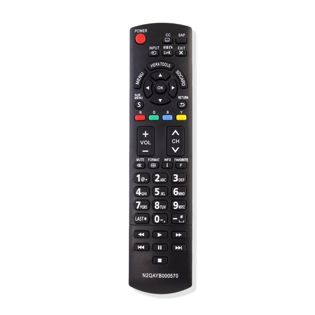 N2QAYB000570 Replacement Remote Control fit for Panasonic TV TC-32LX34 TC-32LX44S TC-42PX34 TC-50PX34 TC-60PS34 TC-60PS34UA TC-L37E3 TC-L37U3 TC-L42E3 TC-L42E30 TC-L42U30
