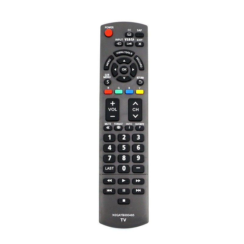 ZdalaMit N2QAYB000485 Replaced Remote fit for Panasonic TV TC-L37U22 TC-L37X2 TC-L42D2 TC-L42U22 TC-L42U25 TC-P42C2 TC-P42S2 TC-P42U2 TC-P46C2 TC-P46S2 TC-P50C2 TC-P50S2 TC-P50U2 TC-P50X2 TC-P54S2