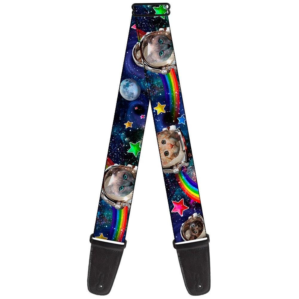 Buckle-Down Guitar Strap Astronaut Cats In Space Rainbows Stars 2 Inches Wide (GS-W30162)