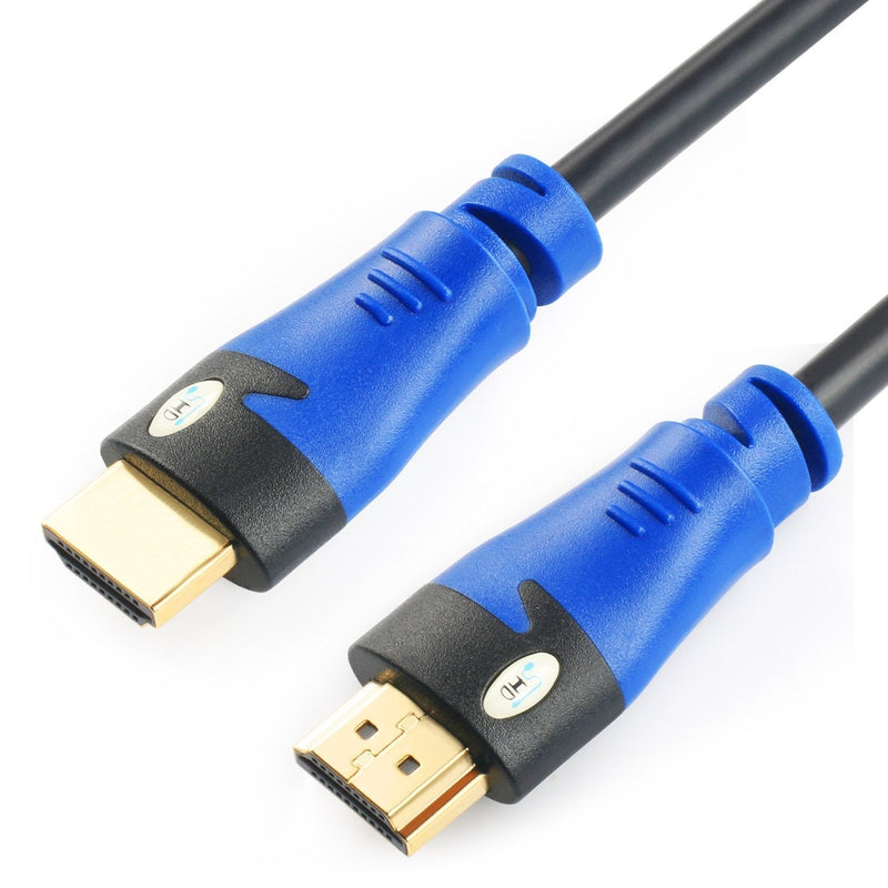 HDMI Cable,SHD HDMI 2.0 High Speed HDMI Cord UHD 18Gbps Support 4K 3D 1080P Ethernet Audio Return CL3 Rated Gold Plated Connectors-40Feet 40Feet Blue