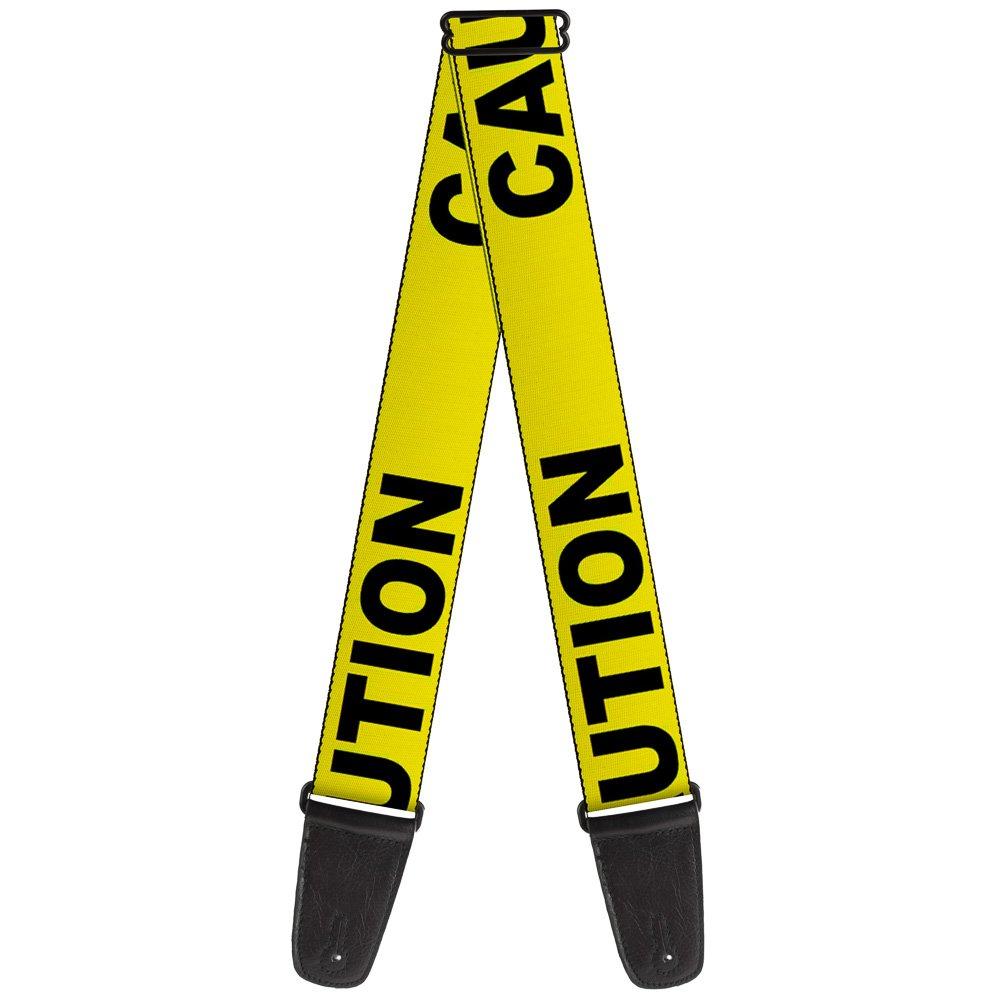 Buckle-Down Guitar Strap Caution Yellow Black 2 Inches Wide (GS-W32962)