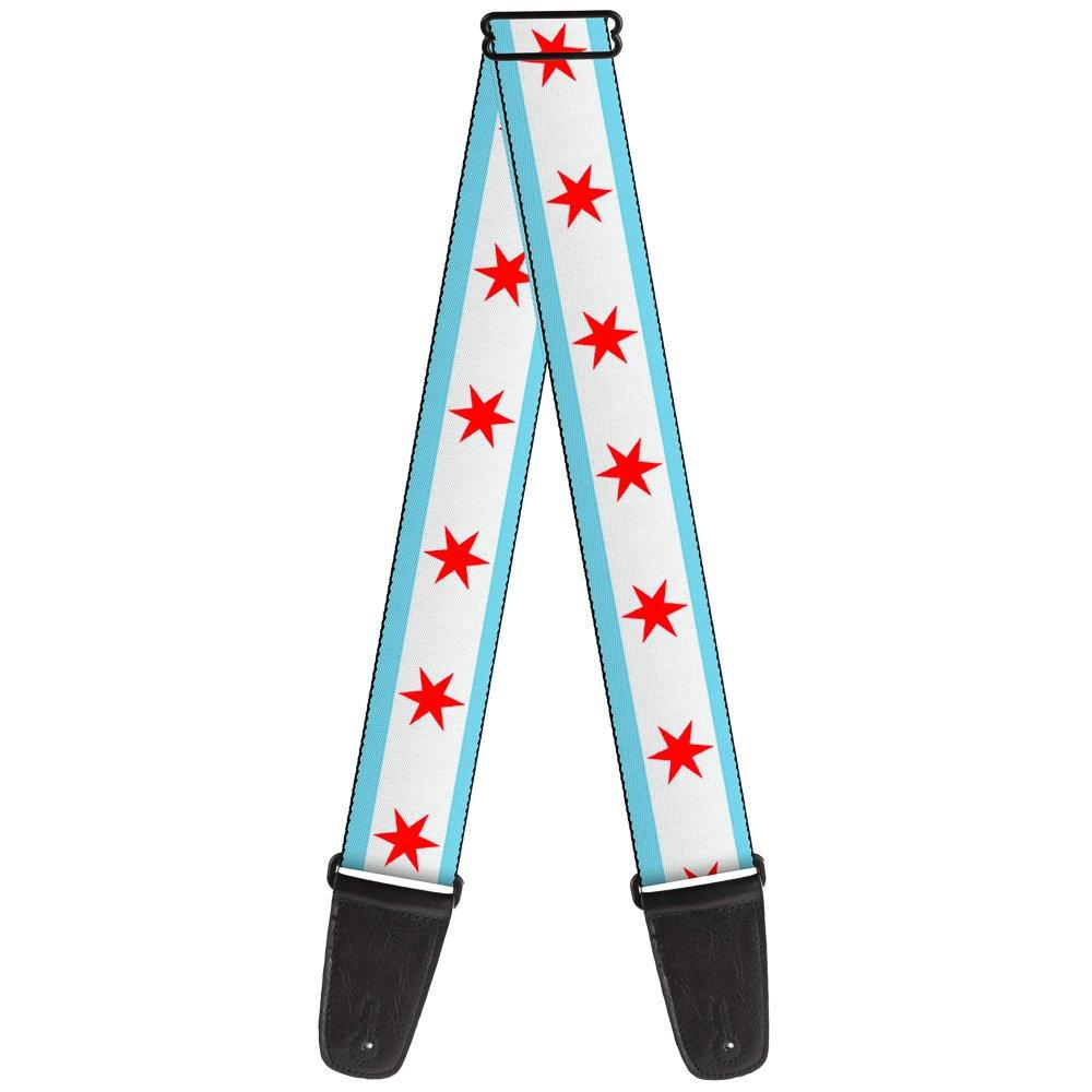 Guitar Strap Chicago Flag 2 Inches Wide