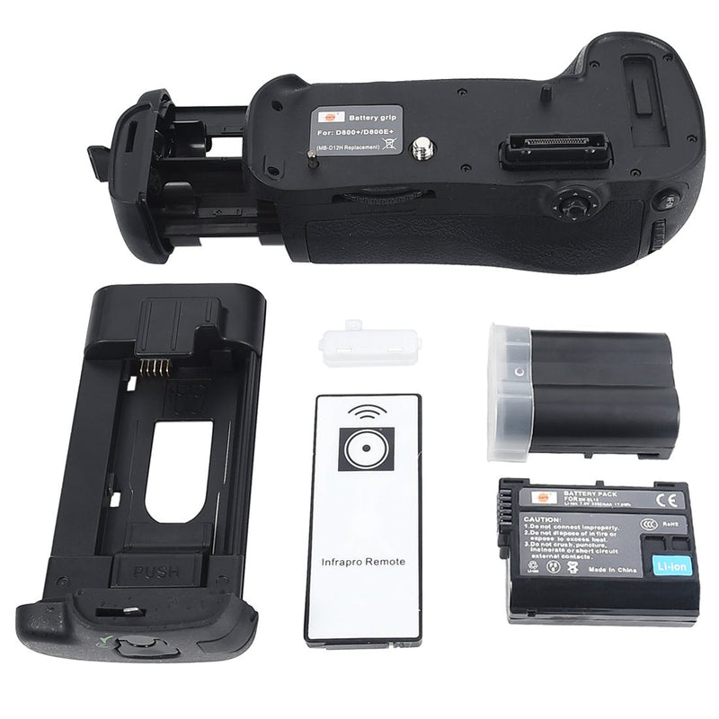 DSTE Replacement for Pro IR Remote MB-D12 Vertical Battery Grip + 2X EN-EL15 Compatible Nikon D800 D810 D800E D800S D810A SLR Digital Camera