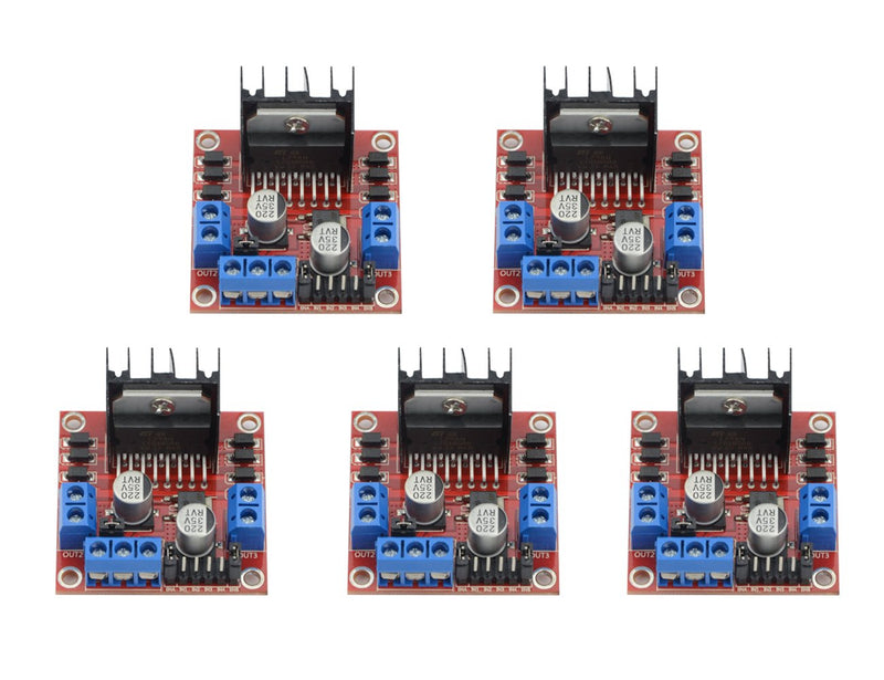 WMYCONGCONG 5 PCS L298N Motor Drive Controller Board Module Dual H Bridge DC Stepper Module for Arduino