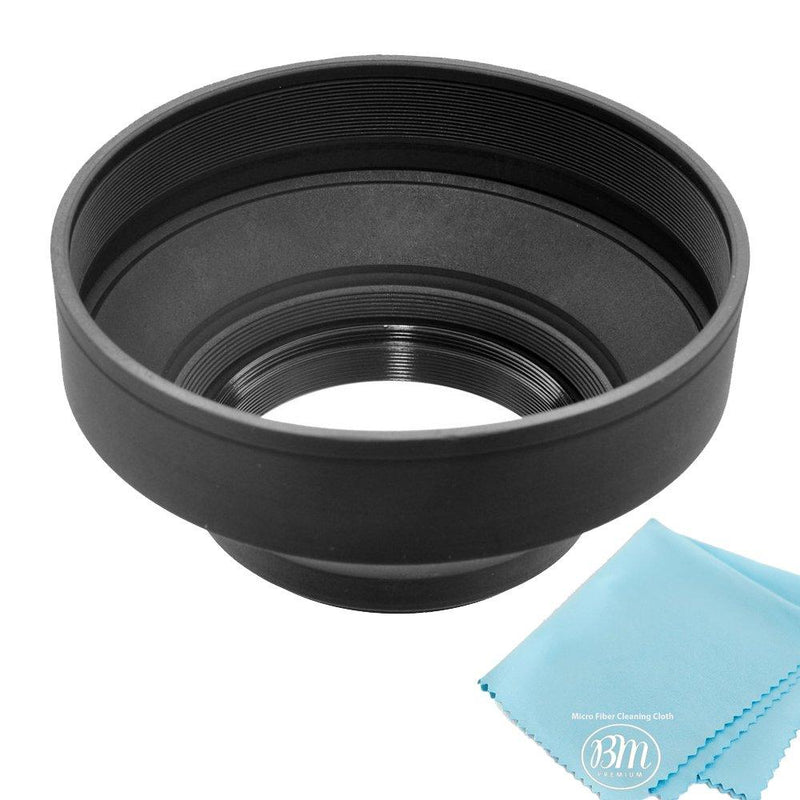 58m Soft Rubber Lens Hood for Canon Rebel T5, T6, T6i, T7i, T8i, EOS 80D, EOS 90D, EOS 77D, SL3 Cameras with Canon EF-S 18-55mm is STM Lens