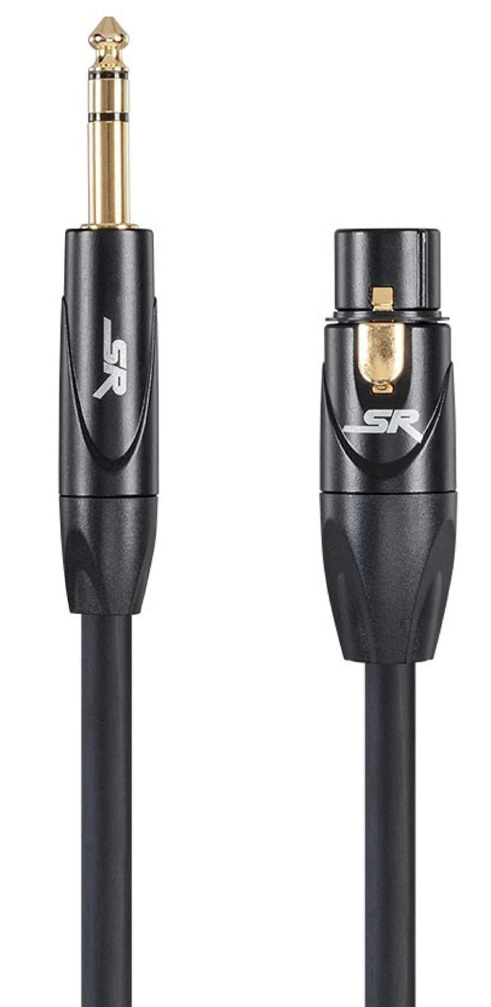 [AUSTRALIA] - Monoprice 3ft Stage Right XLR Female to 1/4inch TRS Male 16AWG Cable (Gold Plated) 