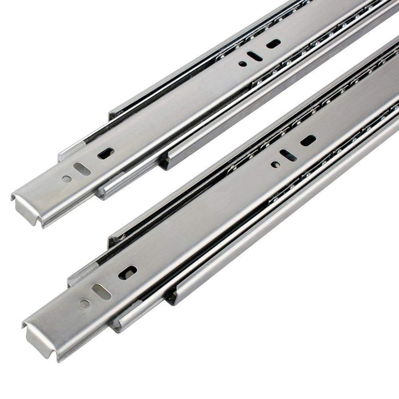 Btibpse BT-6985 2 Pcs 3-fold Full Extension Ball Bearing Drawer Slides 4.5cm Width (10 inches) 10 inches