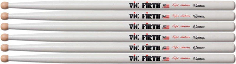 Vic Firth Corpsmaster Marching Drum Stick 3-Pack SRH Ralph Hardimon Wood Tip