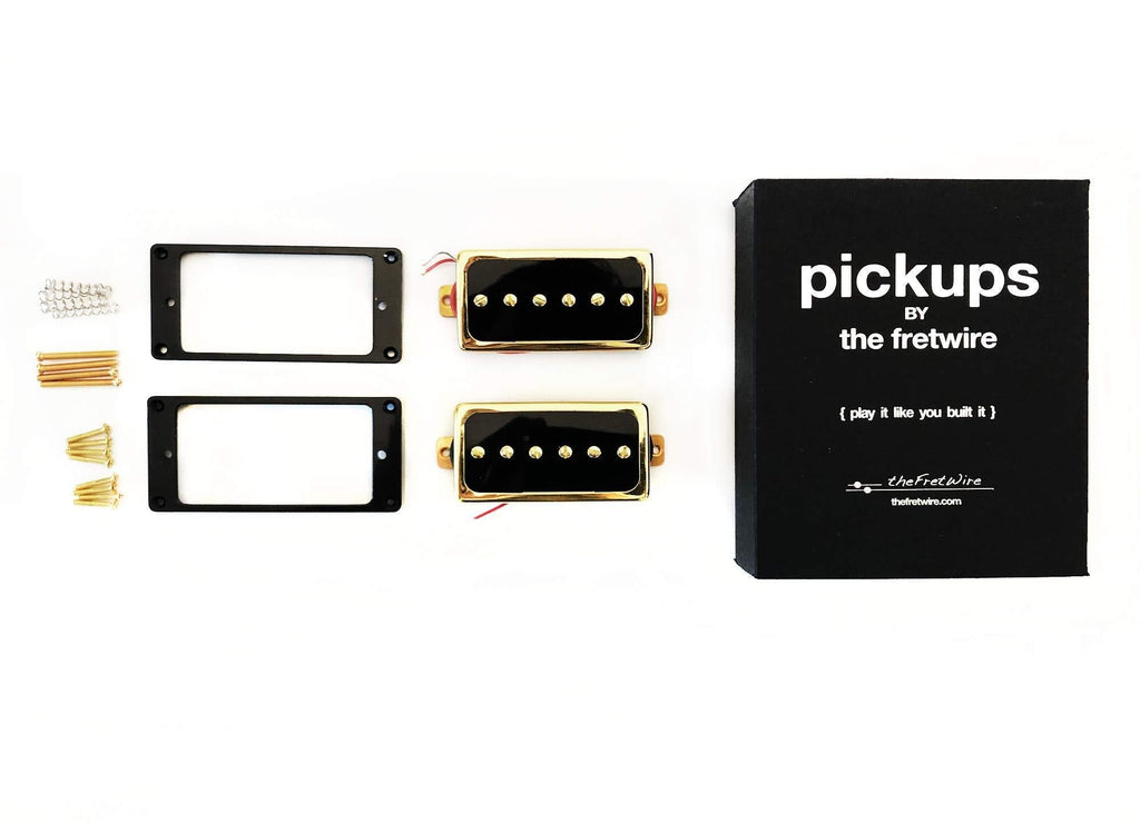 TFW Replacement Pickup Set - P90 Gold, Humbucker Size Set of 2