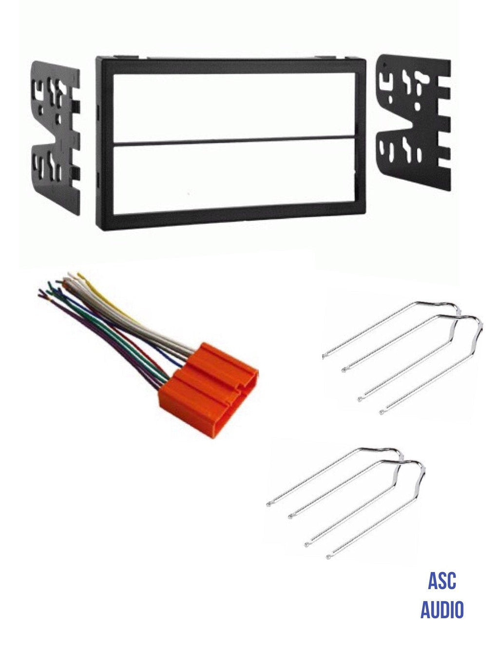 ASC Car Stereo Dash Install Kit, Wire Harness, and Radio Tool for Installing a Double Din Aftermarket Radio for Some Mazda Vehicles - Important: Read Compatible Vehicles and Restrictions Listed Below