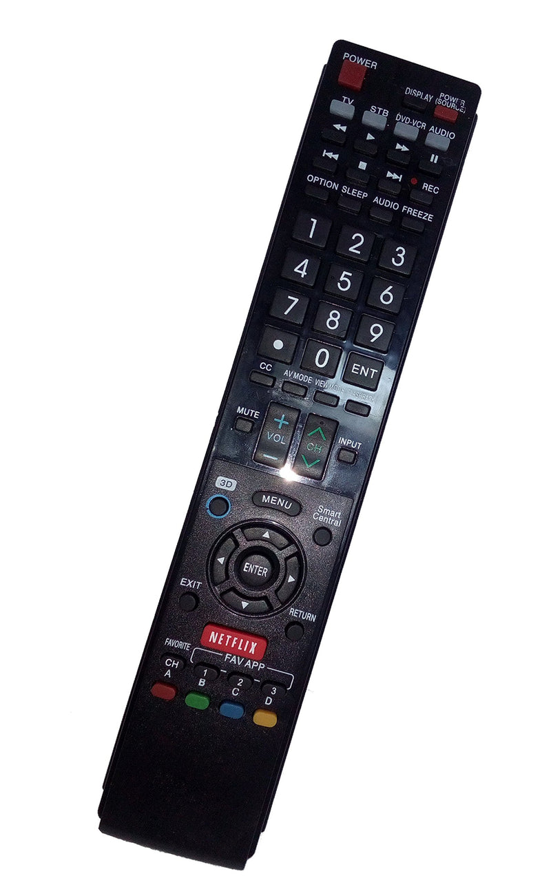 Replaced Remote Control Compatible for Sharp LC-60C7450 RRMCGA935WJSA LC52C6400U LC40LE830U LC40LE810UN LC52LE920 LC52LE925UN AQUOS LED LCD HD TV with NETFLIX 3D Button