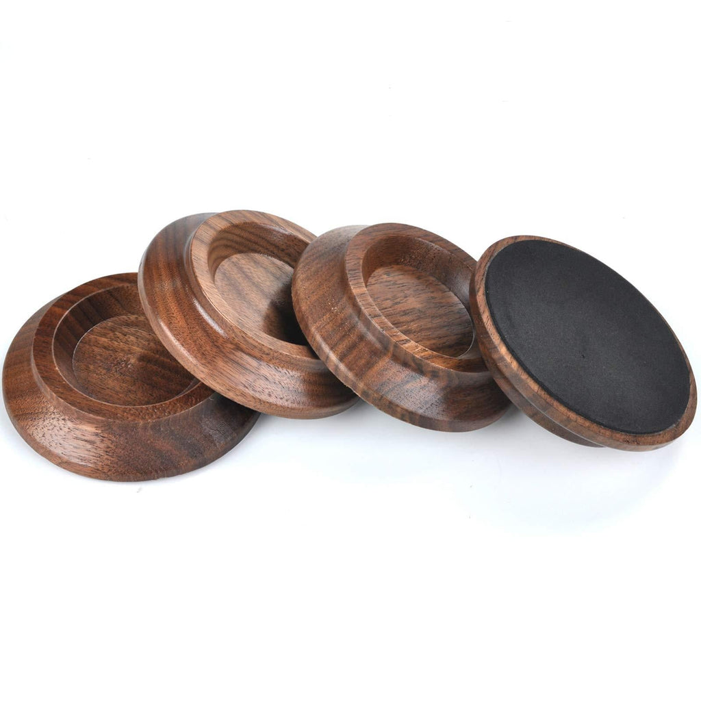 Upright Piano Caster Cups,Solid Wood Furniture,Piano Caster Cups - Non-Slip & Anti-Noise Foam (black walnut) black walnut