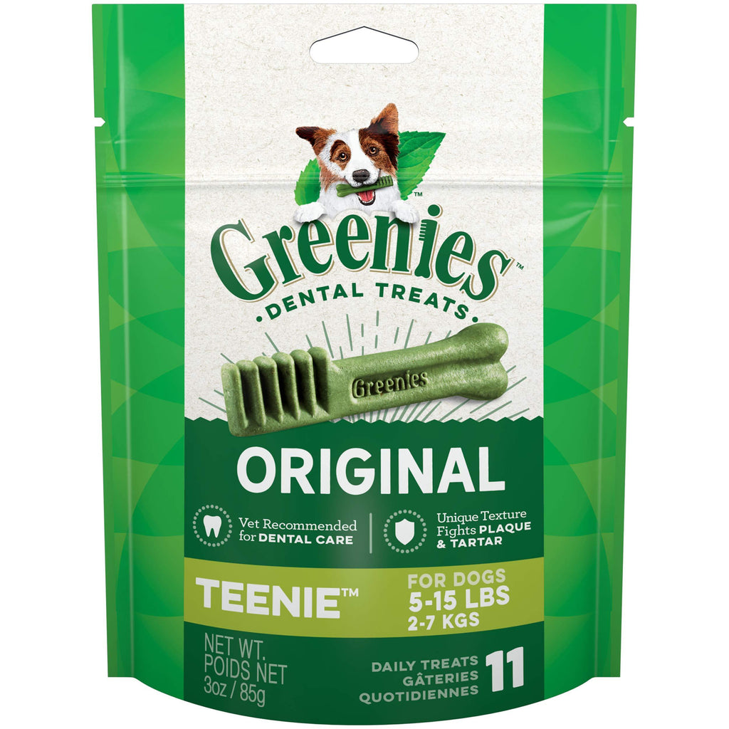 Greenies Original Teenie Natural Dental Dog Treats (5-15 lb. Dogs) 11 Treats