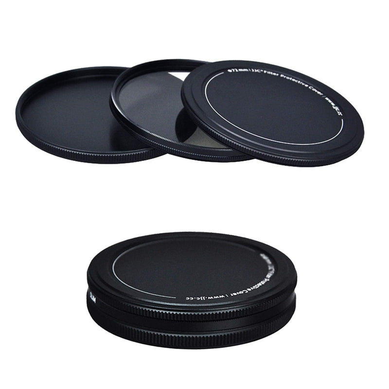 JJC Metal Lens Filter Stack Cap Filter Protective Case for 77mm Ultraviolet UV Filter Circular Polarizer CPL Filter Neutral Density ND Filter and More Filters in 77mm Thread Size,Upgraded Slim Version