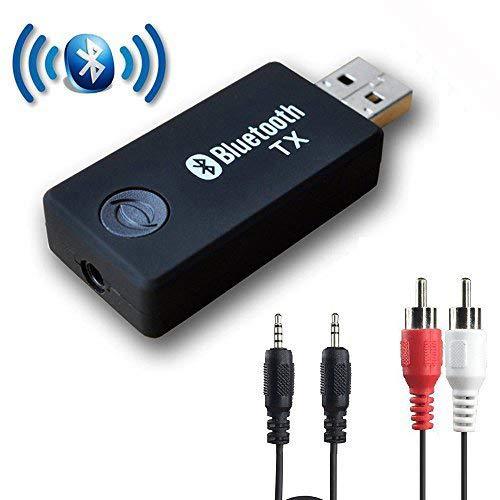 Bluetooth Transmitter for TV, YETOR 3.5mm Portable Stereo Audio Wireless Bluetooth Audio Transmitter for TV, MP3/MP4.USB Power Supply(TX9) 2.5mm*5.8mm
