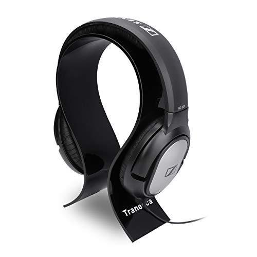 [AUSTRALIA] - Tranesca Acrylic Headphone (Headset) Stand/Headphone Holder/Headphone Hanger for wide variety sizes of headphones - Black (Not for extra large headphones, headphone not included) 