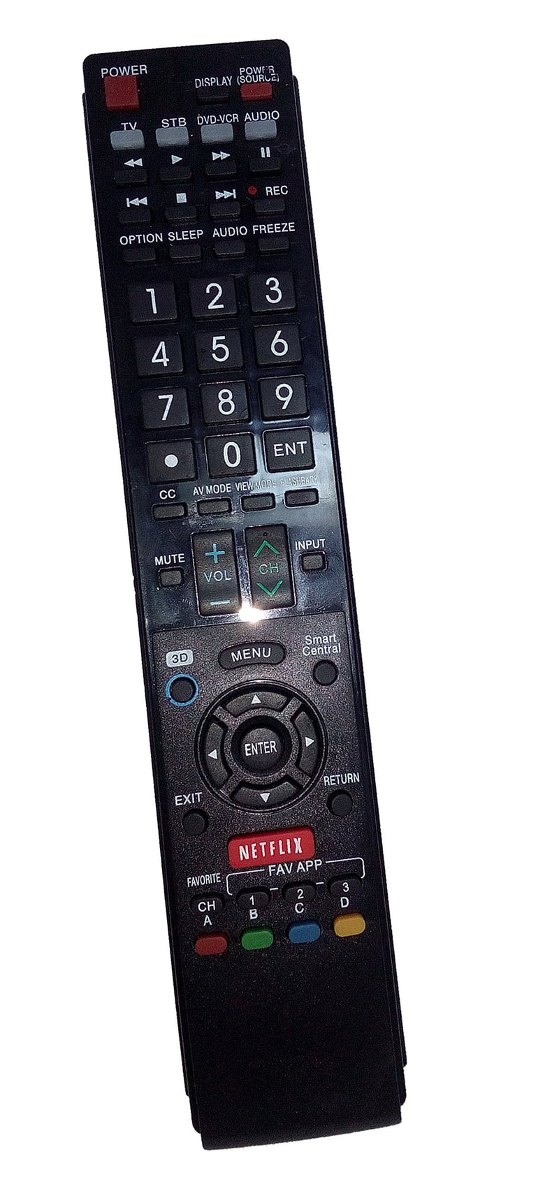 Replaced Remote Control Compatible for Sharp LC-70C7450U LC-60LE650U-A LC-60L3830U LC-52LE820UN LC40LE835U AQUOS LED LCD HD TV with Netflix 3D Button