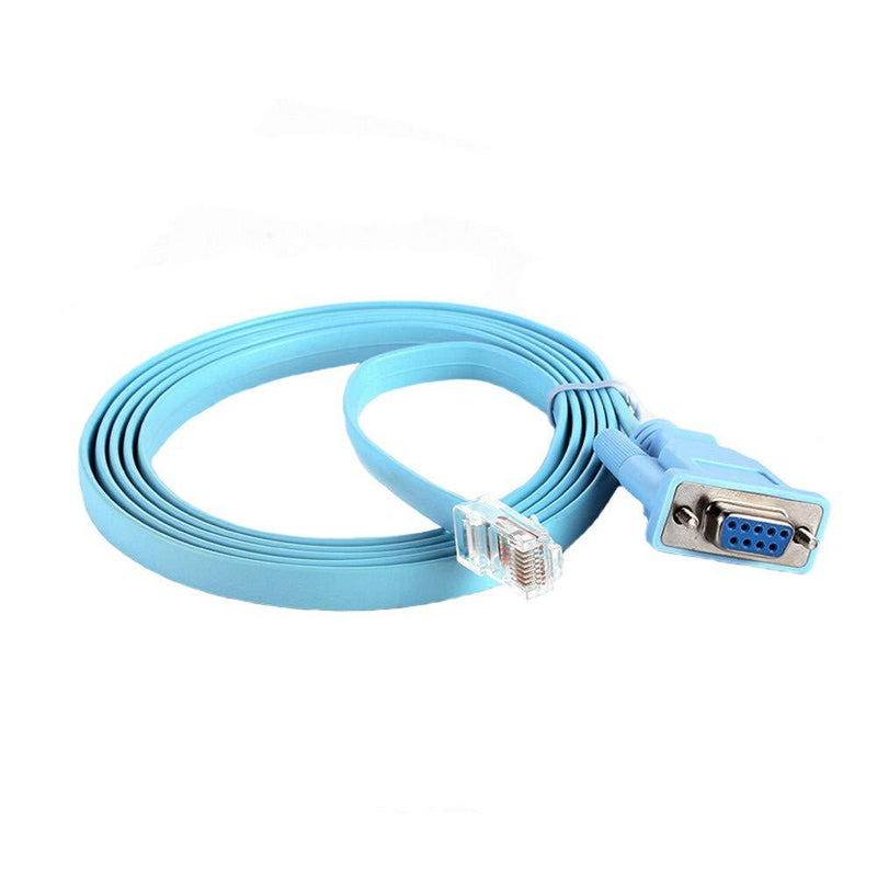 Hosyl 5ft 9-Pin DB9 Serial RS232 Port to RJ45 Cat5 Ethernet LAN Rollover Console Cable Switch Line