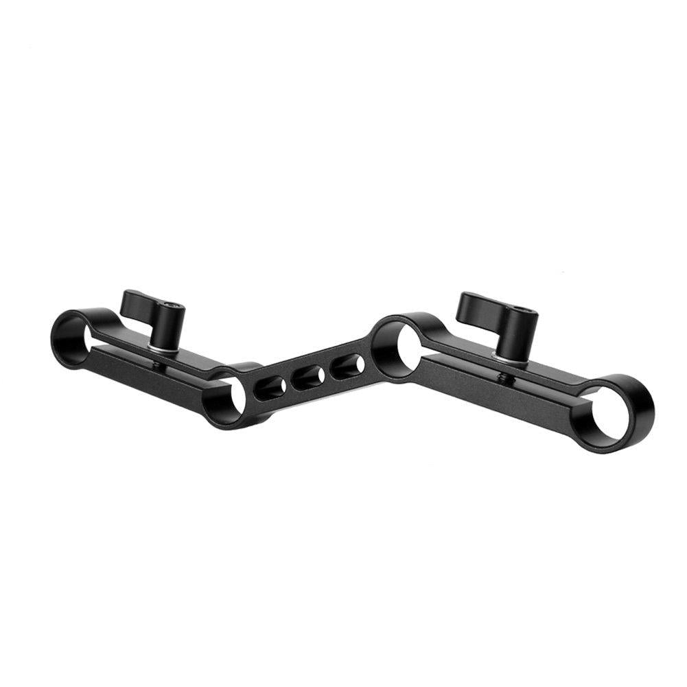 NICEYRIG Z-Shape Offset Raised 15mm Rail Rod Clamp Ajustable Levers for 15mm Rods on DSLR Camera Shoulder Rig