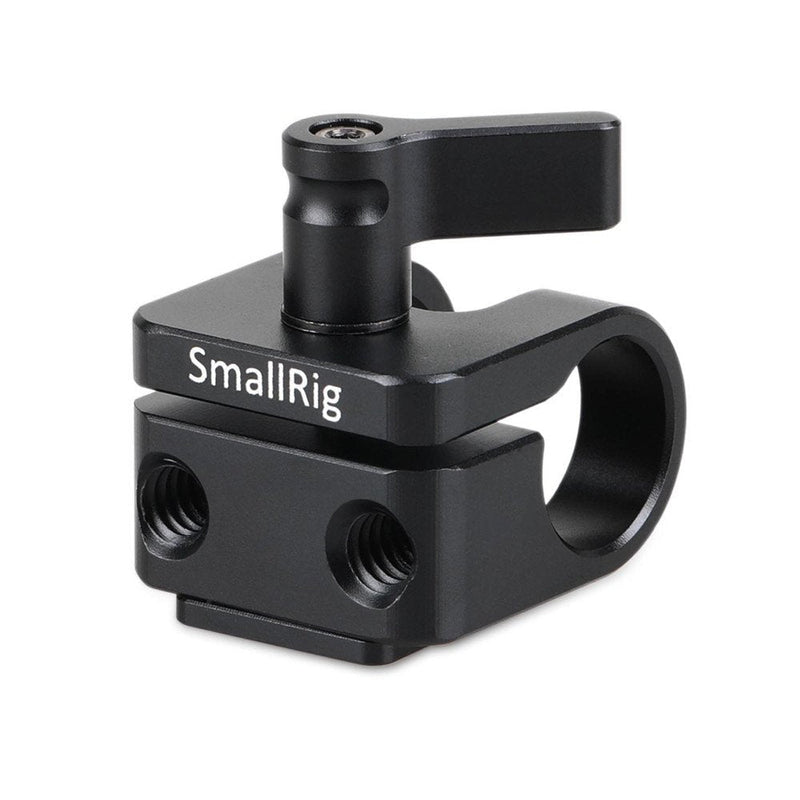 SmallRig Single 15mm Rod Clamp with Cold Shoe Adapter for 15mm Rods Support System, Monitor Mount, Microphone Mount - 1597