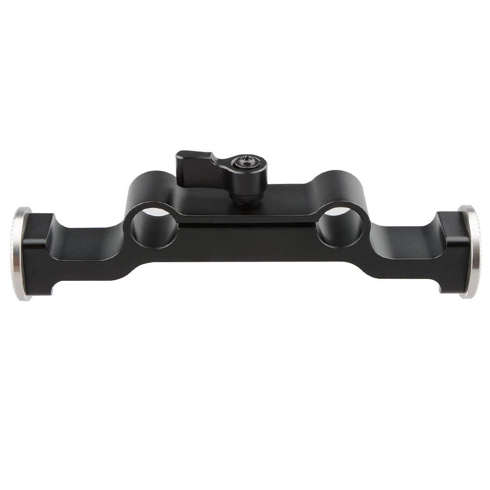 CAMVATE 15 Rod Clamp with Rosette Standard Accessory(M6,31.8mm) for Camera Rig Support Railblock Systems (Black) Black